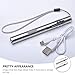ABOOFAN 2Pcs USB Rechargeable Medical Pen Light Stainless Steel Inspection Lamp with Dual Beam for Nurses Doctors and Silver
