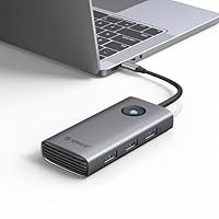 ORICO Docking Station, 6 in 1 USB C Hub Dock mit HDMI 4K+PD100W+4×USB3.0, USB 3.0 Hub Multiport Adapter für MacBook/Dell/HP/Surface
