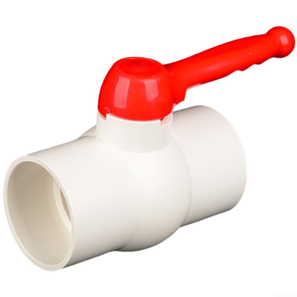 PVC ball valve for household fish tank water pipe joint, plastic valve for reliable plumbing and water flow control in various pipe systems (110pvc (4 inches))