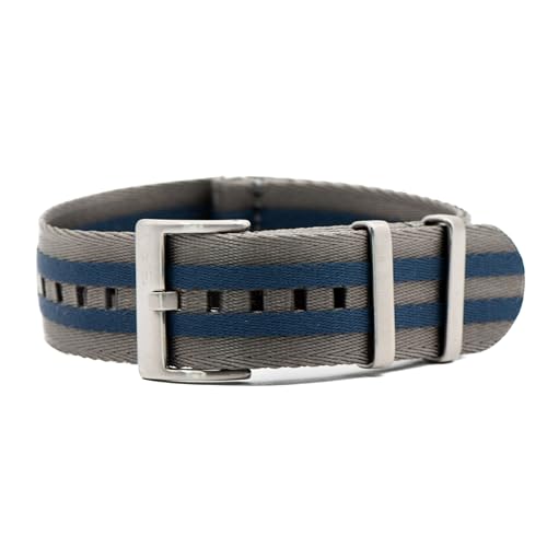 BluShark AlphaPremier Watch Band, Ocean Blue, 20mm, Brushed Buckle