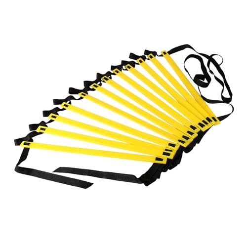 2 set of Agility Ladder Coordination Speed Ladder for Rugby Volleyball Outdoor Sports 7m 13 Sections Yellow Black - Image 4