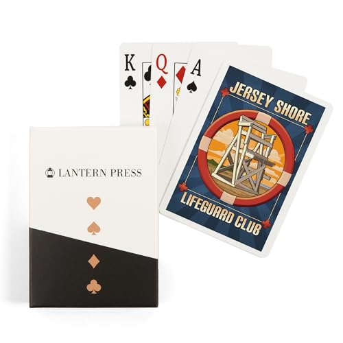 Lantern Press Naipes Poker Jersey Shore Lifeguard Club