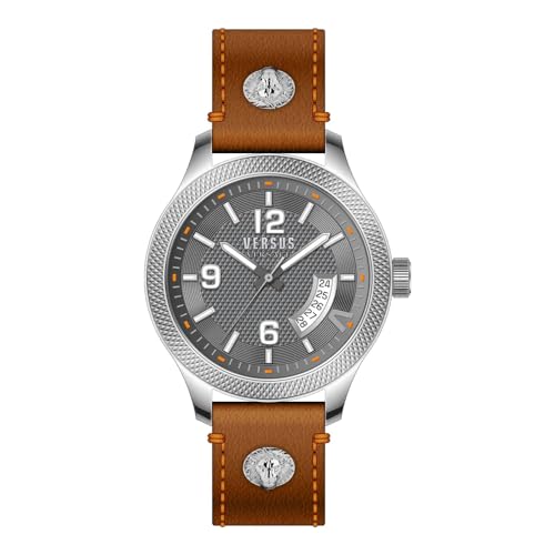 Versus by Versace VSPVT2021 Montre pour homme en cuir 44 mm