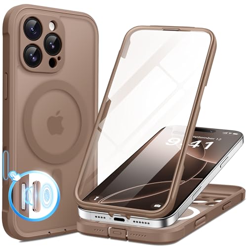 Coque pour iPhone 16 Pro Max antichoc intégrale avec verre 9H et MagSafe puissant