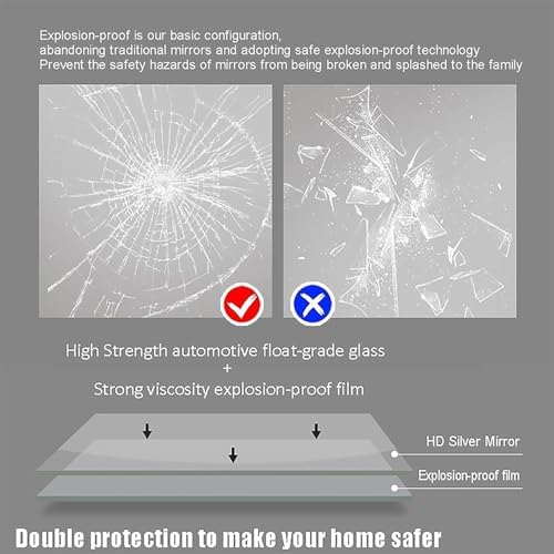 Modern Half Circle LED Bathroom Mirror - Anti-Fog, Explosion-Proof, Touch Switch, Tri-Color Light, Available in 35" to 51" Sizes (Rightcut, 39"x28")