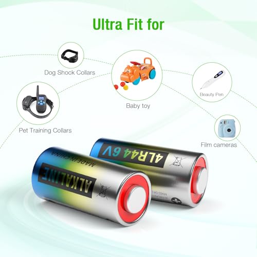 image for EBL 6 Volt Battery 4LR44 Dog Collar Batteries (10 Pack) 6V Alkaline Ba