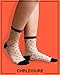 CHRLEISURE Sheer Mesh Transparent Socks Women - Lace Ultrathin Fishnet See Through Ankle Sock Mesh Black