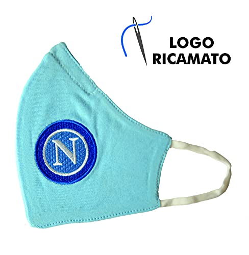 Mascherina in cotone lavabile con logo ricamato