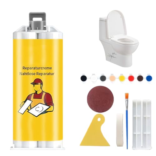 Spachtelmasse Weiß Innen,Bohrloch-und Rissfüller Spachtelmasse mit 8 Farbmischpasten und Kits zur Anpassung jeder Farbe für Holz, Beton, Putz, Mauerwerk (1Set)