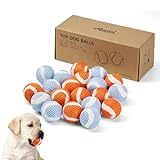 MECOOL Mini Tennis Balls for Dogs 1.57in 20PCS Fetch Interactive Dog Balls Durable Toys for Cleaning Teeth Indoor/Outdoor Playing for Small Dogs(Blue and Orange)