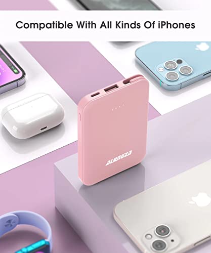 Alongza 2 Packs Portable Phone Charge Built In Cable Small Size Power Banks 4500Mah Mini Usb C Battery Pack For Iphone 14,13,12,11,Xs,Xr,X, Pro Max #TOP2