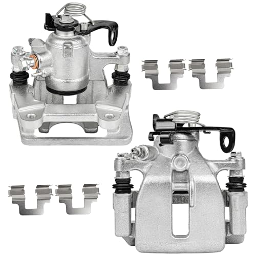Image of SCITOO 19B3414 19B3415 Rear Left & Right Disc Brake Calipers Assembly w /Bracket for Audi for A4 2005-2009,for Audi for A4 Quattro 2005-2009