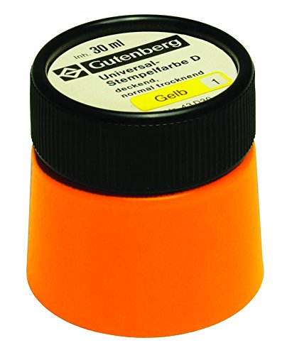 Gutenberg Stempelfarbe Universal D Behälter 30ml, gelb