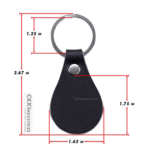 Leather Key Fob Kit - Color Variety Pack - Leather (8-9Oz) - Rivet (Nickel Finish) - Flat Key Ring - (18 Pack) #TOP4