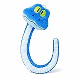 Ahlsense 11.8 in Cute Blue Snake Plush Toy - Cartoon Stuffed Snake Doll with Flexible Body for Bending, for Boys, Girls, Animal Lovers, Fans, Birthdays, and Holidays (Small)