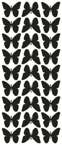 27-Pack Black Butterfly Stickers 1 in. Label Decal Seal Envelope Paper School Art Crafts