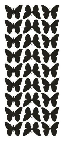 27-Pack Black Butterfly Stickers 1 In. Label Decal Seal Envelope Paper School Art Crafts #TOP28