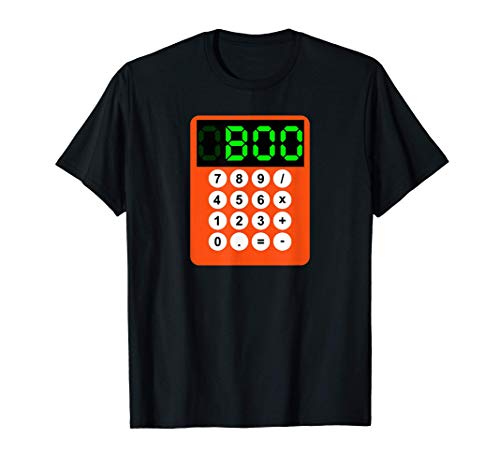 Boo Halloween Scary Calculator Cal Math Teacher Design Maglietta