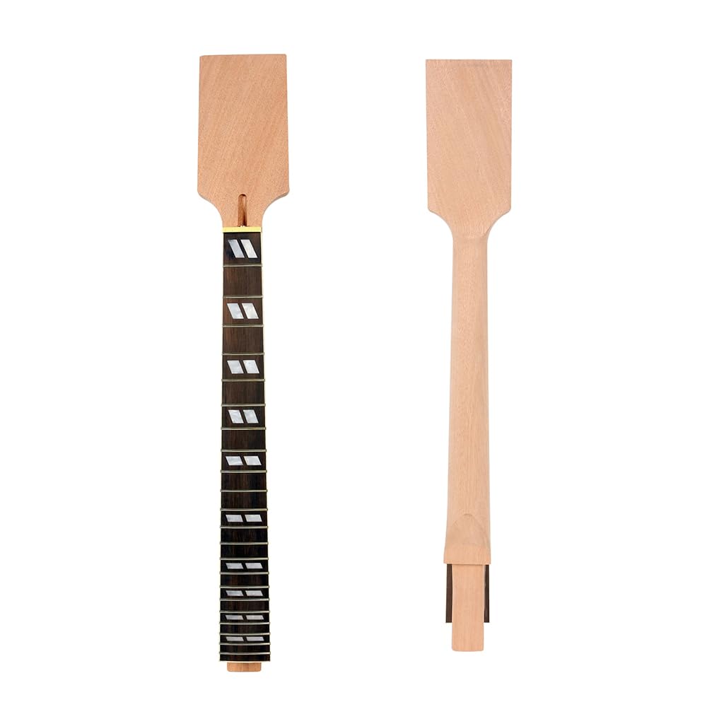 Szyja do gitary elektrycznej 22 progi, 63 cm, drewno mahoniowe, duża głowa, ładny zestaw wkładek w pięcie DIY gitara zamiennik projektu (1)