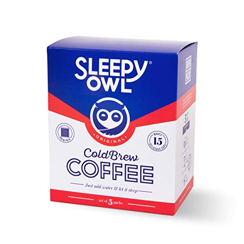 Image of Sleepy Owl Assorted Cold Brew Packs, 5 X 250 g & Coffee Cold Brew Packs (Original) Pouch, 5 X 45 g