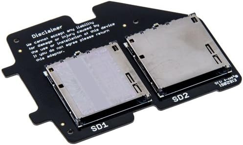 Tarkan iPod Adapter - Dual SD Card Adapter For iPod 5th Gen & Classic (6th/7th Gen) - Replace Hard Drive With Two SDHC/SDXC Cards - Black