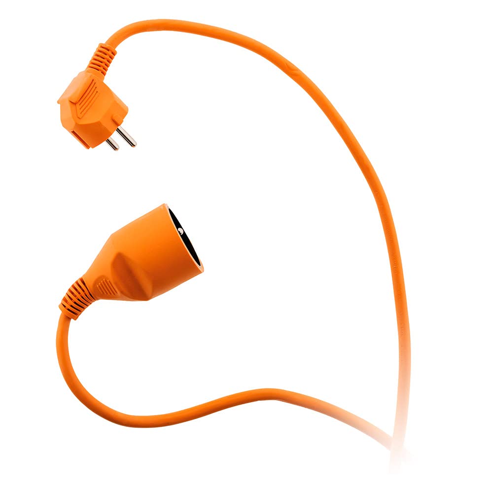 Zenitech - Prolunga da giardino, 16 A, HO5VV-F, 3G1,5, 2P+Terra, 50 m, colore: Arancione