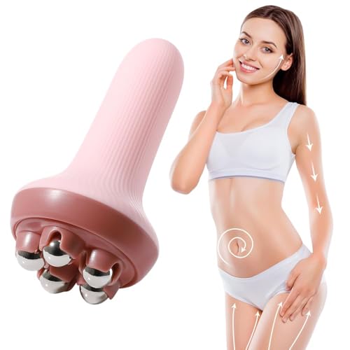 Image of Handheld Muscle Massager Roller Ball for Back, Neck, Shoulder, Leg Pain Relief - Abdominal Shaping, and Skin Care - Steel Ball Equipment for Muscle Relaxation and Slimming (Style 6)
