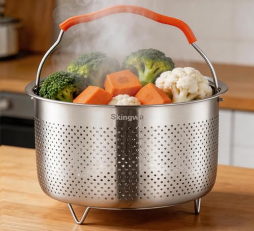 Steamer Basket for Instant Pot 18/8 Stainless Steel Strainer Basket Pressure Cooker Accessories (4L) by Skingwa - Image 2
