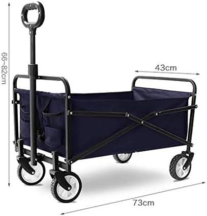 Einkaufswagen, faltbar und tragbar, Gartenwagen, multifunktionaler Outdoor-Allzweckwagen für Lebensmittel, Camping und Gartenarbeit – Bild 3