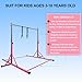 JC-ATHLETICS Gymnastics Kip Bar for Kid and Teenage Ages 3-18, 5.2FT Base Length, Adjustable Height from 3FT to 4.8 FT Height,Foldable Gymnastic Training Equipment for Home and Club Use