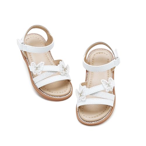 Otter MOMO Toddler/Little Girls Open Toe Summer White Sandals Flower Girl Shoes Size 6 by Otter MOMO - Used condition - US$18.42