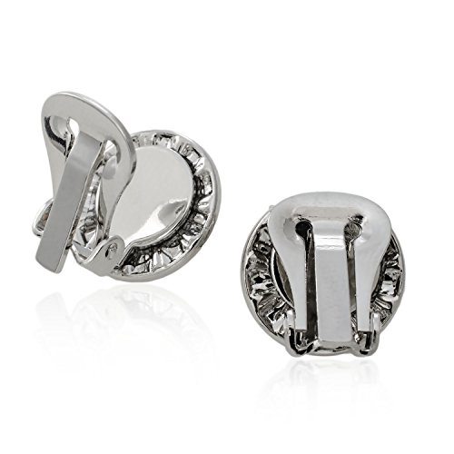 Pammyj Clear 20Mm Crystal Framed Clip-On Earrings #TOP3