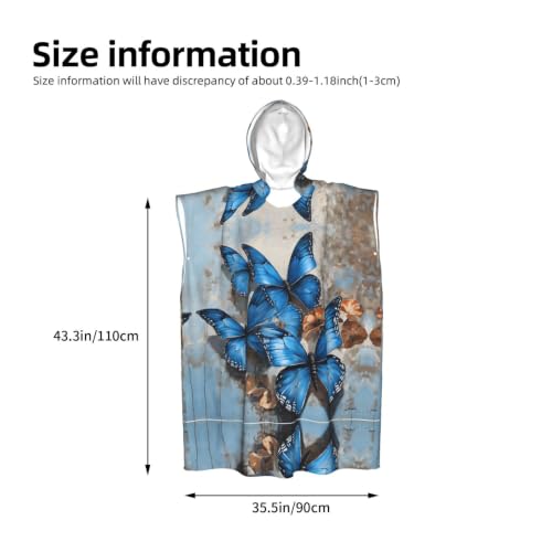 Poncho à capuche en microfibre imprimé floral pour surf et natation adulte