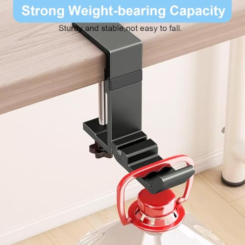 Image of Pack of 2 Folding Desk Bag Hook, Underdesk Headphone Stand, Metal Table Edge Hook for Handbag, Backpack & Purse, Portable Space-Saving Travel & Office Use (Type B)