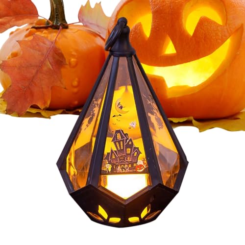 Jsnwernb Farolillos para Halloween, interior, castillo, mano, linterna a pilas, farol para exteriores, camping, terraza, Halloween, jardín