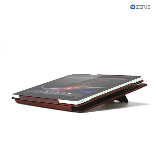 Zenus Masstige Neo Classic Diary Cover Case For Sony Xperia Tablet Z 10.1 Inch / Italian Synthetic Leather Wine Red #TOP4