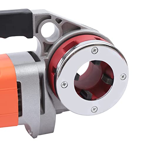 2300W Electric Pipe Threading Machine Tool Kit, 110V Portable Handheld Electric Pipe Threader Threading Machine Ratchet Pipe Threader Kit With 6 Dies