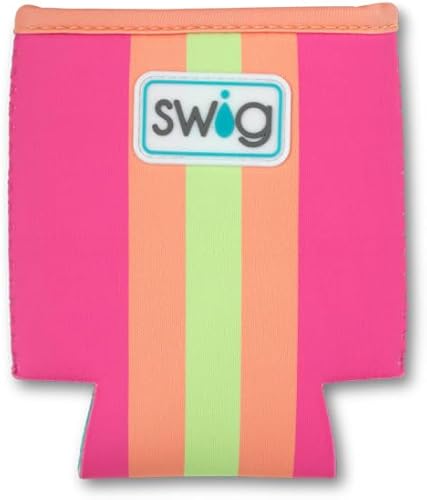 Miniatura 196 de Swig Life Skinny Can Coolie, soporte delgado de 12 onzas, enfriador de neopreno aislado con bolsillo, fundas para botellas de cerveza altas, All