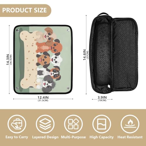 Bolsa de viaje para herramientas de cabello Zhirexin con tapete resistente al calor para planchas y accesorios miniatura 4