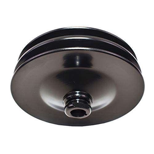 A-Team Performance - Saginaw Power Steering Pump Double-Groove Steel Pulley - Compatible With Gm (Black) #TOP2