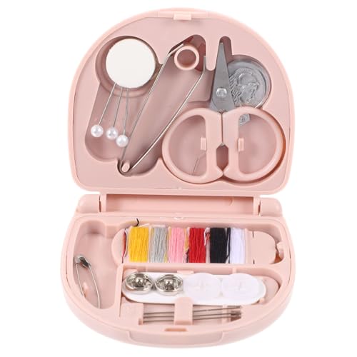 HAPINARY Portable Sewing Storage Box Thread and Needle Kit Sewing Kit Mini Plastic Hook Box Needle Storage Organizer