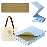 Enssy Reise-Yogamatte, faltbar, klein, 173 x 61cm, mit Tragetasche, leicht, für Pilates