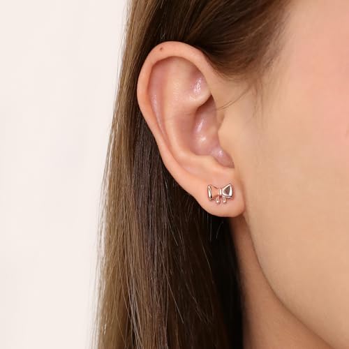 Pendientes Mini de Lazo de Plata para regalar con ternura 8