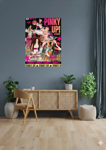 Image of KATSEYE Girl Group Poster - Glossy A4 Size, Self-Adhesive, Unframed Wall Art Featuring Beautiful Chaos Design (Pinky UP)
