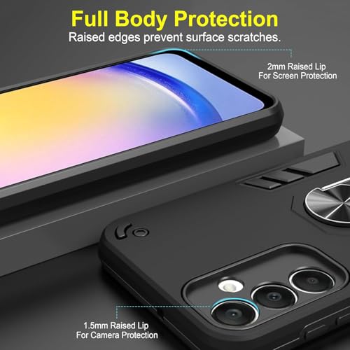 Image of NDCOM for Samsung A25 5G Back Cover | Premium Samsung Galaxy A25 5G Back Cover | Durable A25 5G Samsung Cover | Ring Holder Case