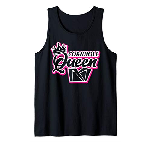 Cornhole Queen Womens Funny Bean Bag Gaming Tank Top