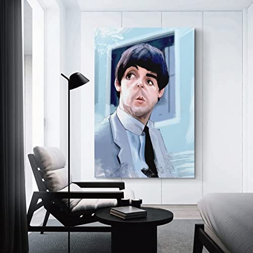 PICQXS 60X90cm sans Cadre Toile Oeuvre Peinture Paul McCartney Funny Posters Canvas Peintures décoratives Cool Paintings… - Les Beatles, Paul McCartney, John Lennon, RIngo Starr, George Harrison PICQXS 60X90cm sans Cadre Toile Oeuvre Peinture Paul McCartney Funny Posters Canvas Peintures décoratives Cool Paintings… – Image 3
