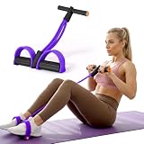 Pedal Resistance Band with Handle, 6 Tube Multifunction Foot Pedal Resistance Band, Arm & Waist Training Tummy Trimmer Ab Workout Equipment for Home Gym Men Women