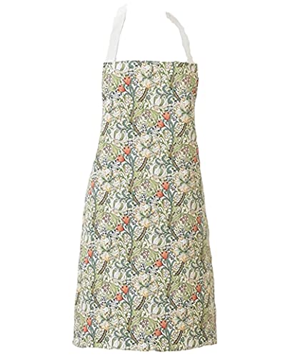Licensed William Morris Golden Lily Floral Drill Cotton Adult Apron