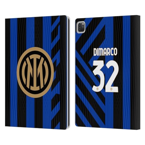 Head Case Designs Officially Licensed Inter Milan Federico Dimarco 2024/25 Players Home Kit Leather Book Wallet Case Cover Compatible with Apple iPad Pro 13 M4 2024